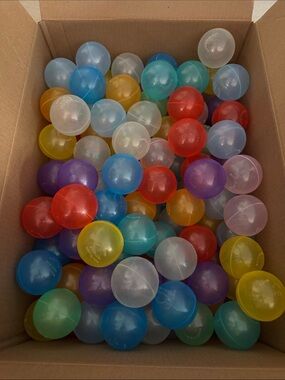 165 Non Toxic Transparent Assorted Color Plastic Ball Pit Balls - Multipack